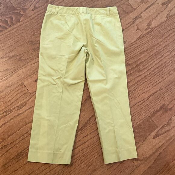 Ann Taylor size 6 pants green/yellow color, very cute, pockets in the front - Picture 8 of 9